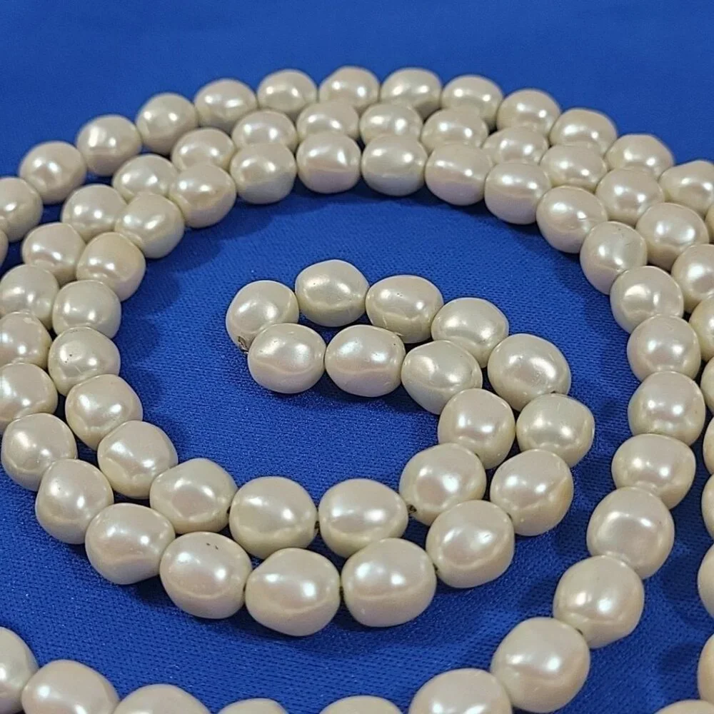 Vintage‎ Anne Klein Necklace High Luster Quality Faux Pearl Long 44